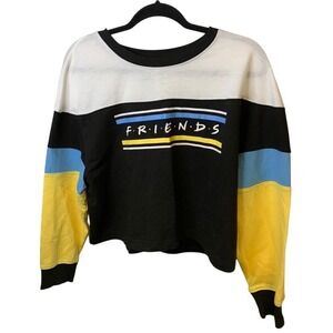 Friends Television Series Colorblock Sweatshirt Woman's XL Black White Yellow
